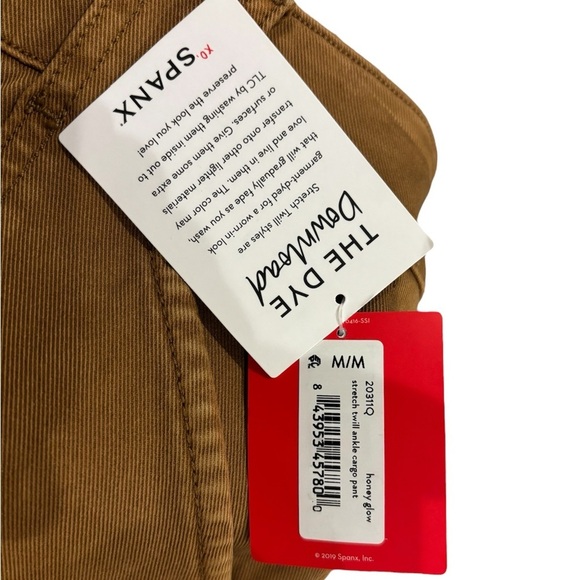 Spanx Stretch Twill Ankle Cargo Pants In Honey Glow Size Medium Petite $128 NWT - Picture 12 of 12